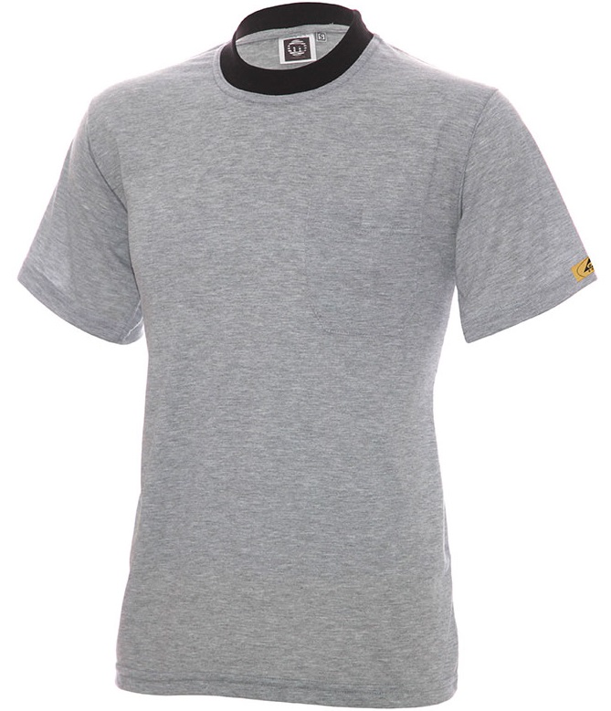 ESD T-Shirt short sleeve grey 150g/m²