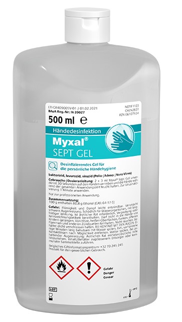Greven Myxal® SEPT Disinfectant Gel Sept Gel 500 ml bottle