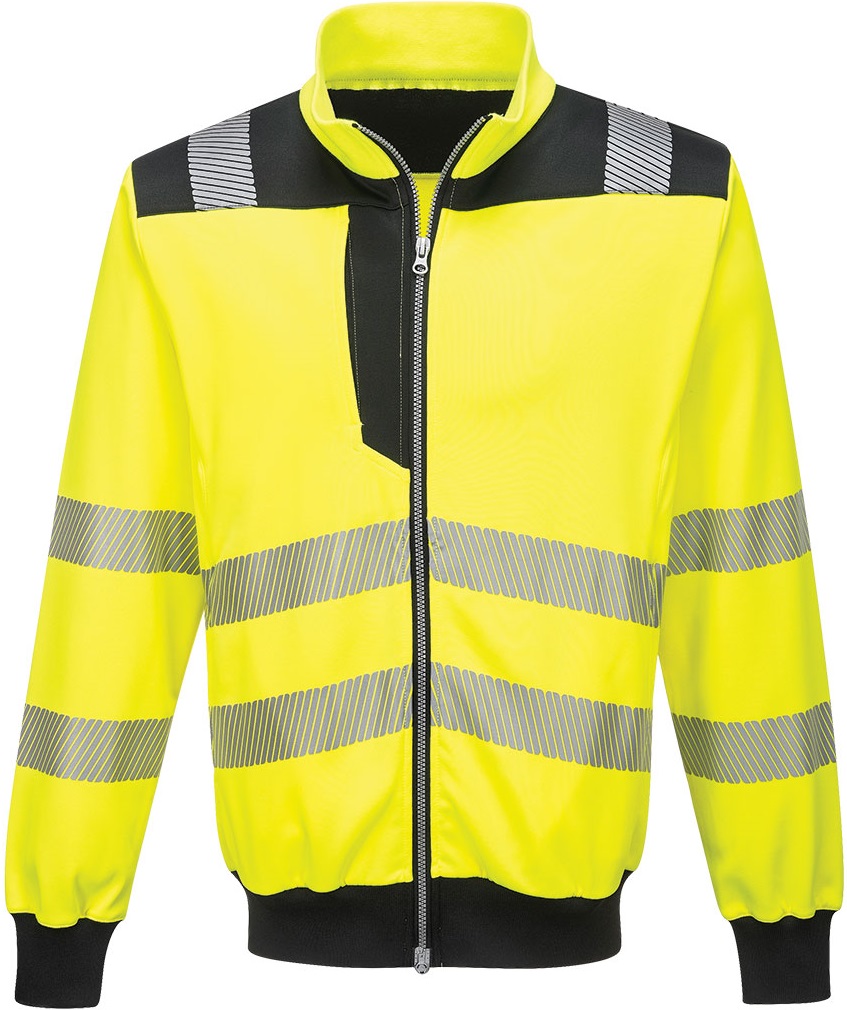 Portwest PW370 PW3 high-visibility sweat jacket with zipper