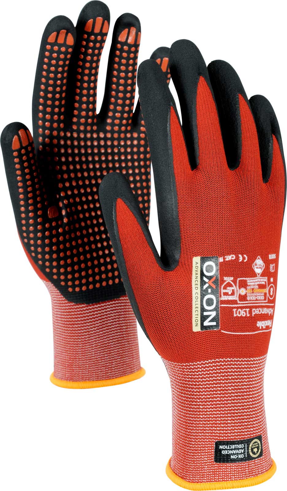 OX-ON Flexible Advanced 1901 Nitrile protective gloves with nubs