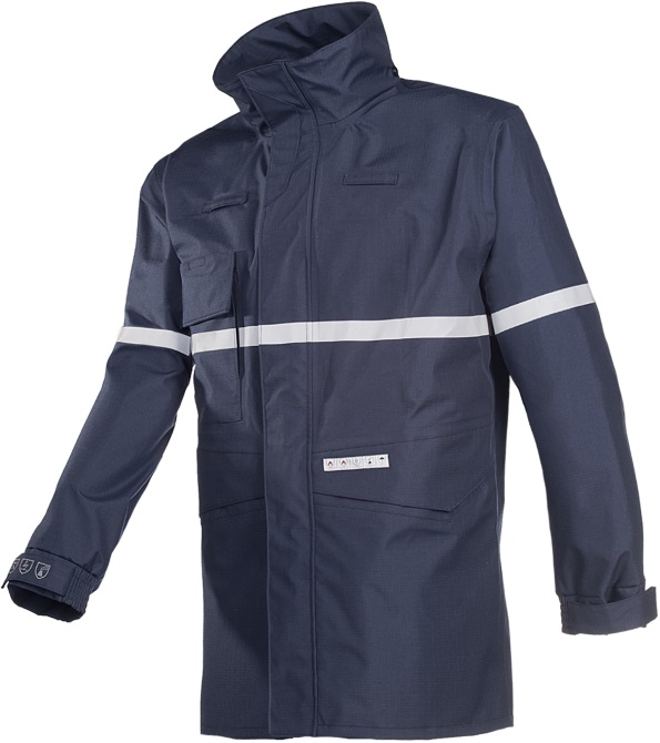 Sioen Durant 7237A2ET1 flame retardant antistatic rain jacket