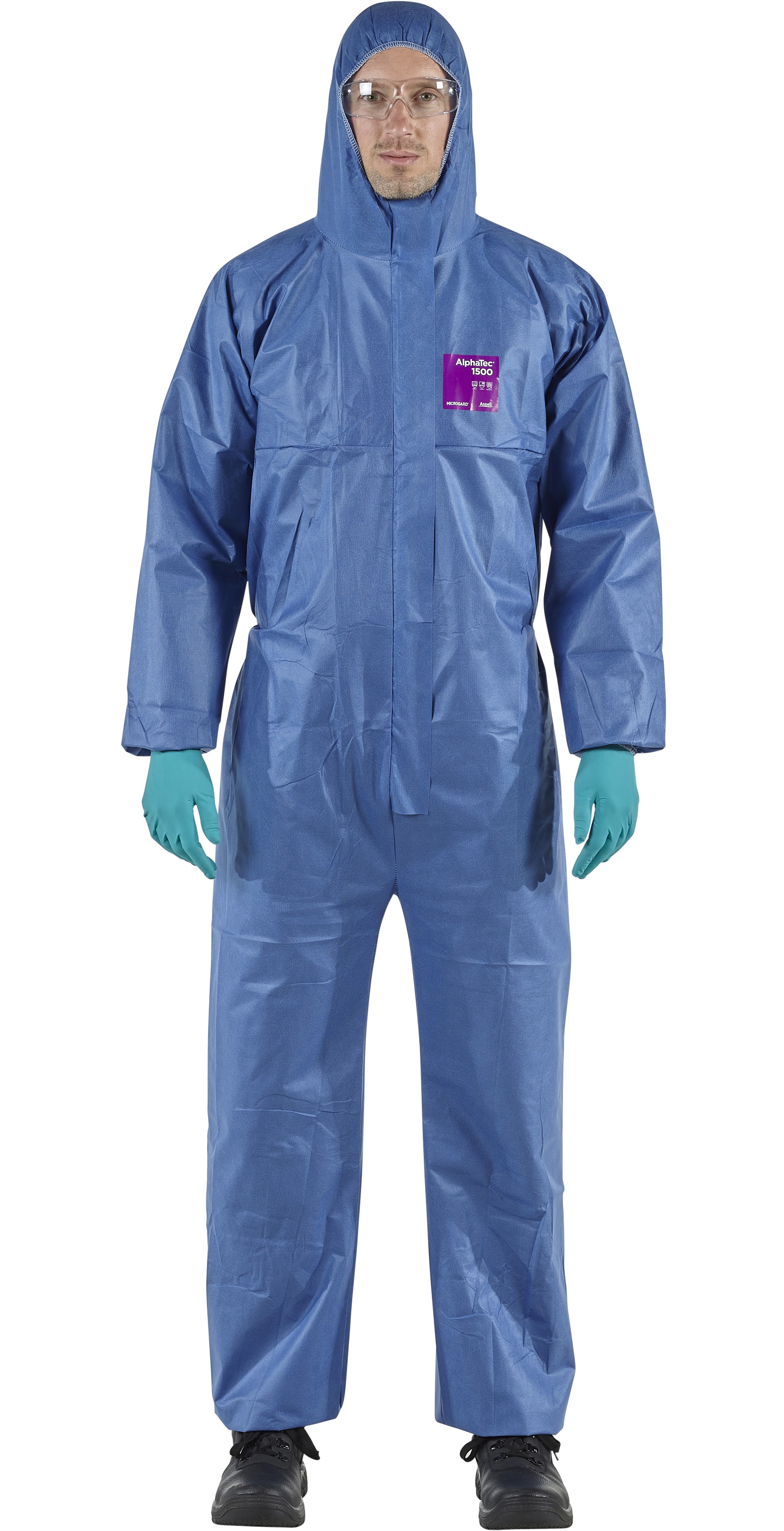 Microgard / AlphaTec 1500 Standard Overall with hood model 138 dark blue