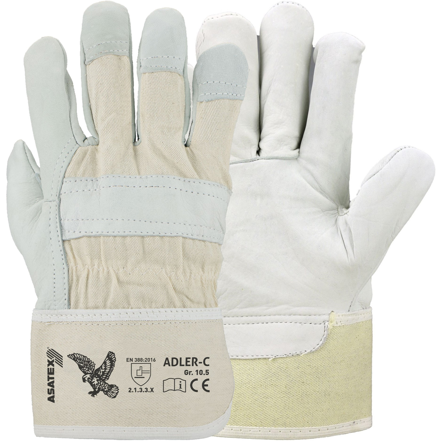 ADLER-C cow grain leather protective gloves