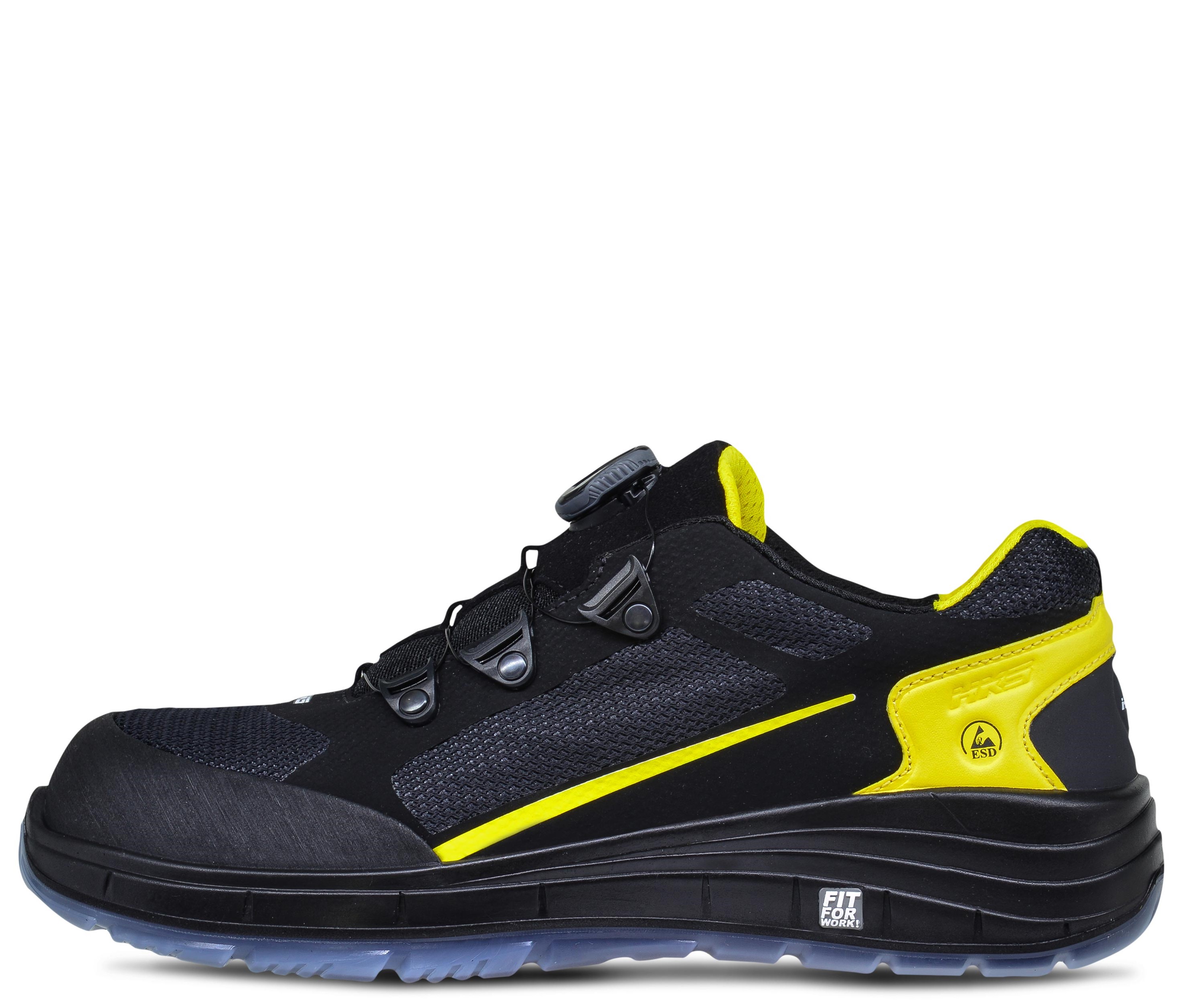 HKS Boa 8 BTP Safety low shoes S1P SRC ESD black/yellow