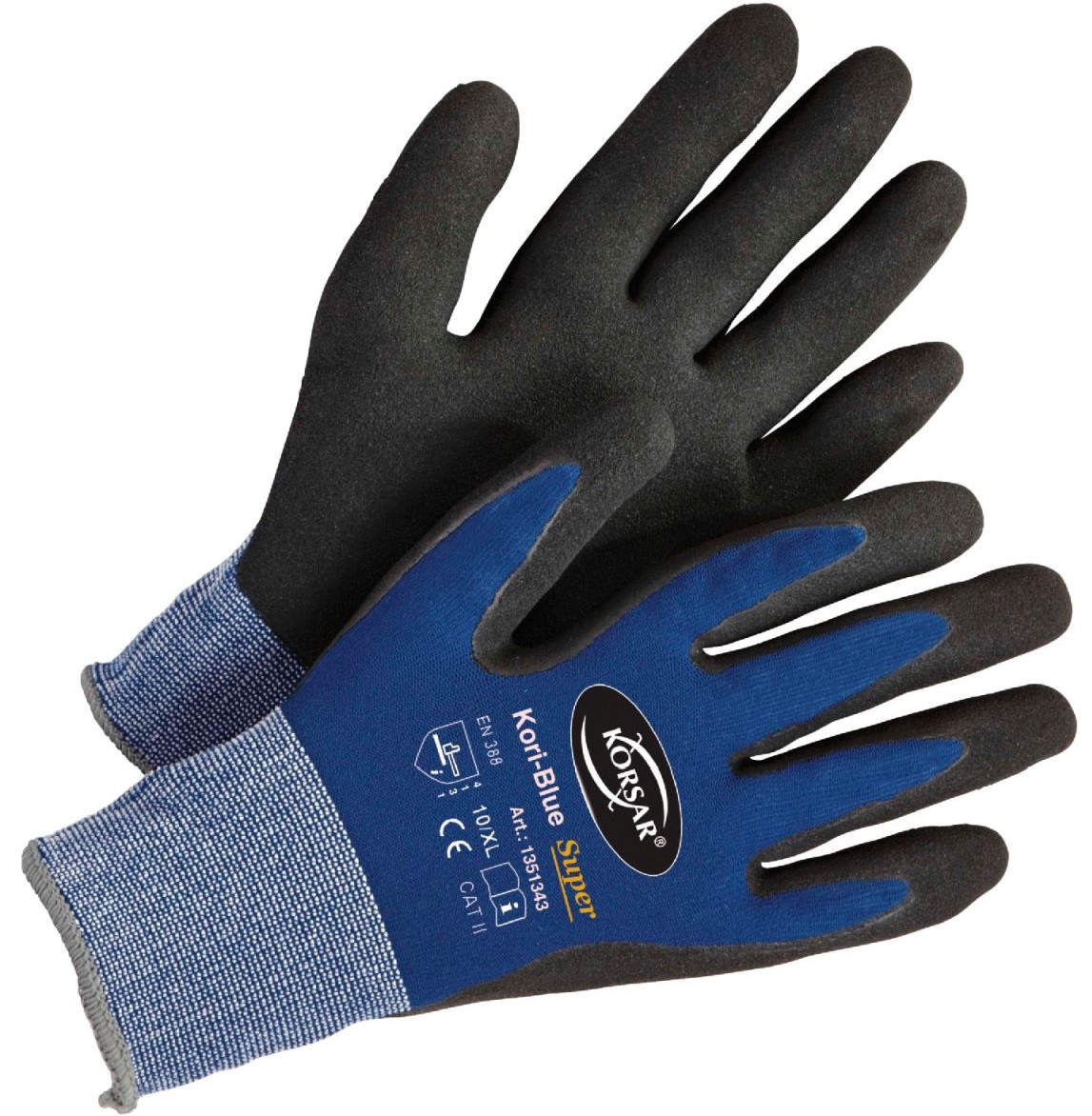 Corsair Kori-Blue Super Nitrile foam protective gloves