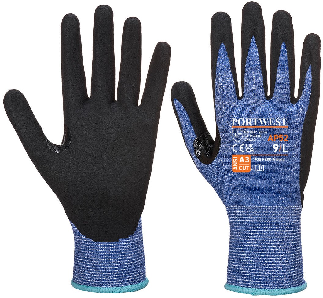 Portwest AP52 Nitrile Cut Protection Gloves Level C