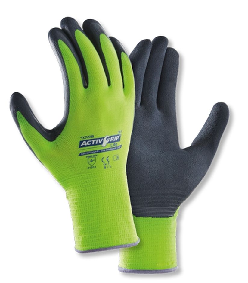 Towa ActivGrip Lite latex protective gloves