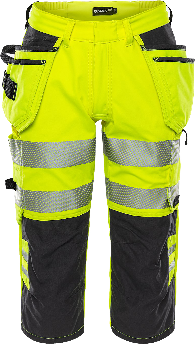Fristads 301056 High Vis Stretch 3/4 trousers cl. 2 2666 GSTP