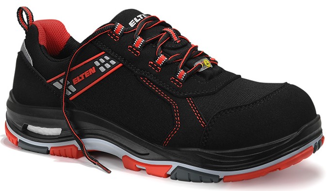 Elten Ian XXTP 721310 safety low ESD S2 shoes black-red