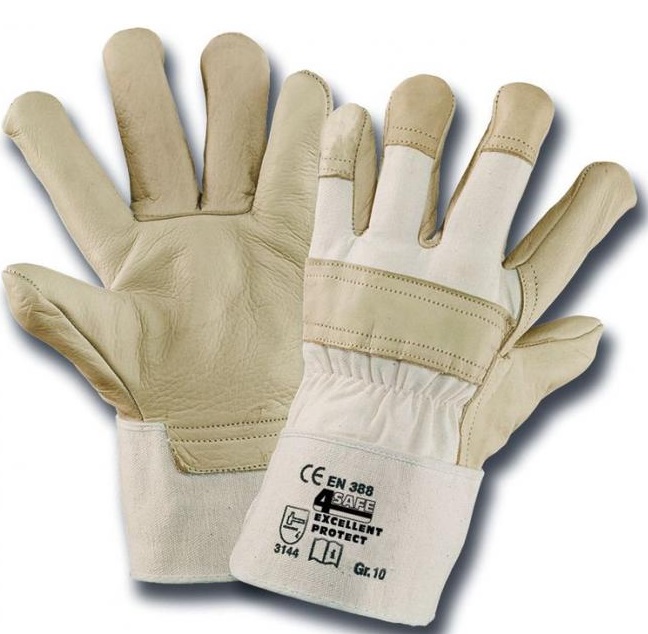 4Safe HKT8701 Excellent V cow grain leather gloves