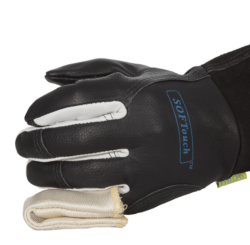 Weldas 10-1099 WIG finger made of silica fabric, with velcro fastener