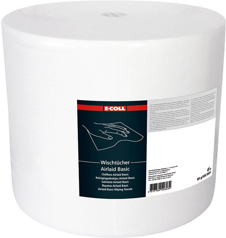 E-COLL Airlaid Basic wipes 500 sheets 30 x 38 mm
