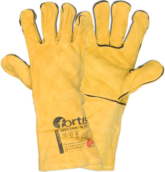 Fortis Classic Welder welding gloves yellow up to 250°C