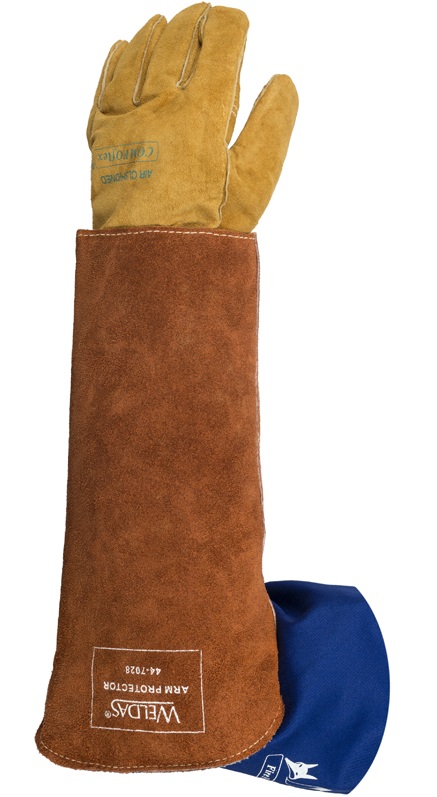 Weldas Lava Brown 44-7028 Split cowhide leather Welding protection sleeve protector