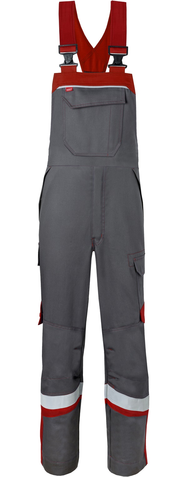 *SALE* Havep 5safety Image Plus 20288 Multinorm dungarees charcoal gray red