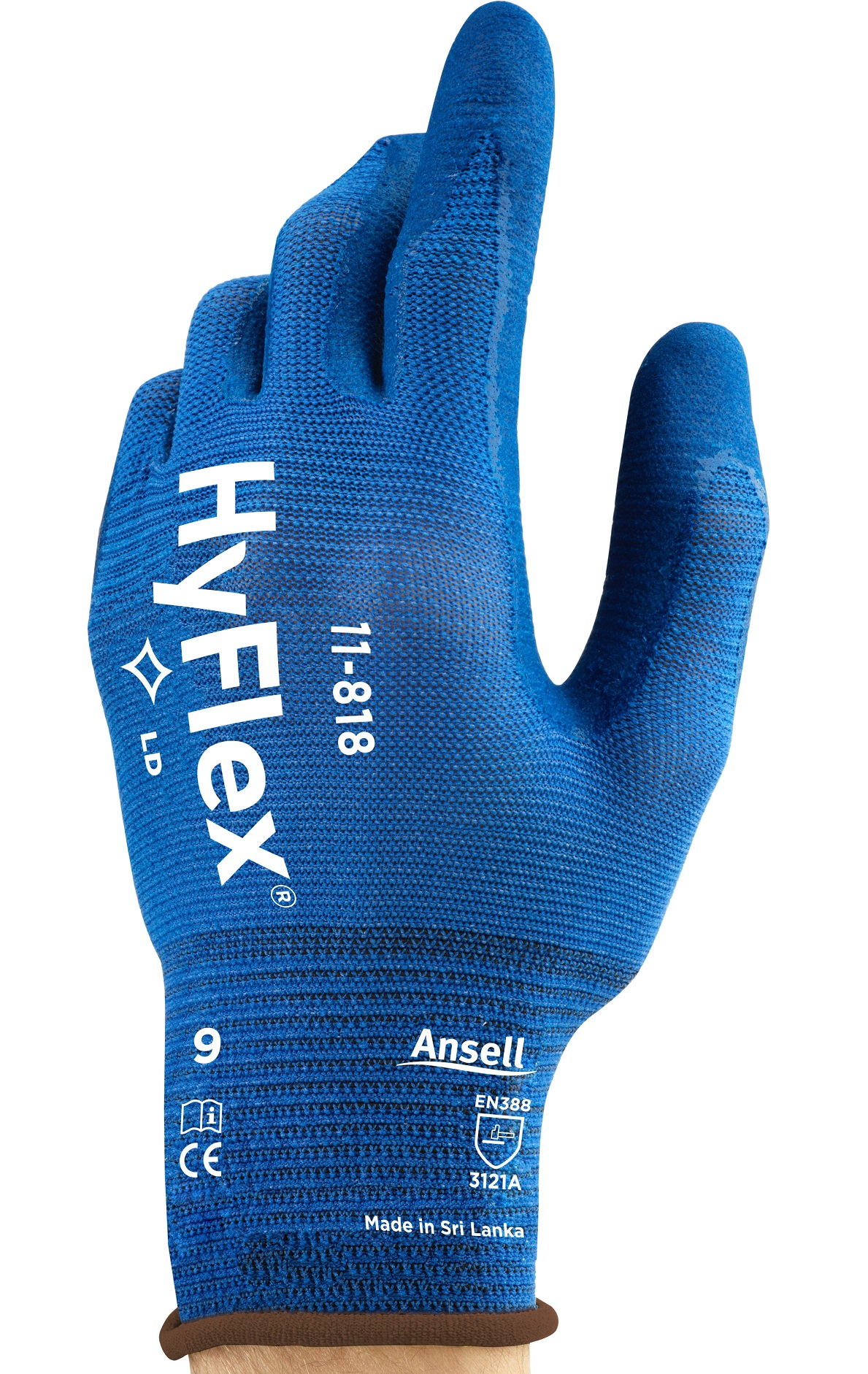 Ansell HyFlex 11-818 protective gloves with nitrile foam coating