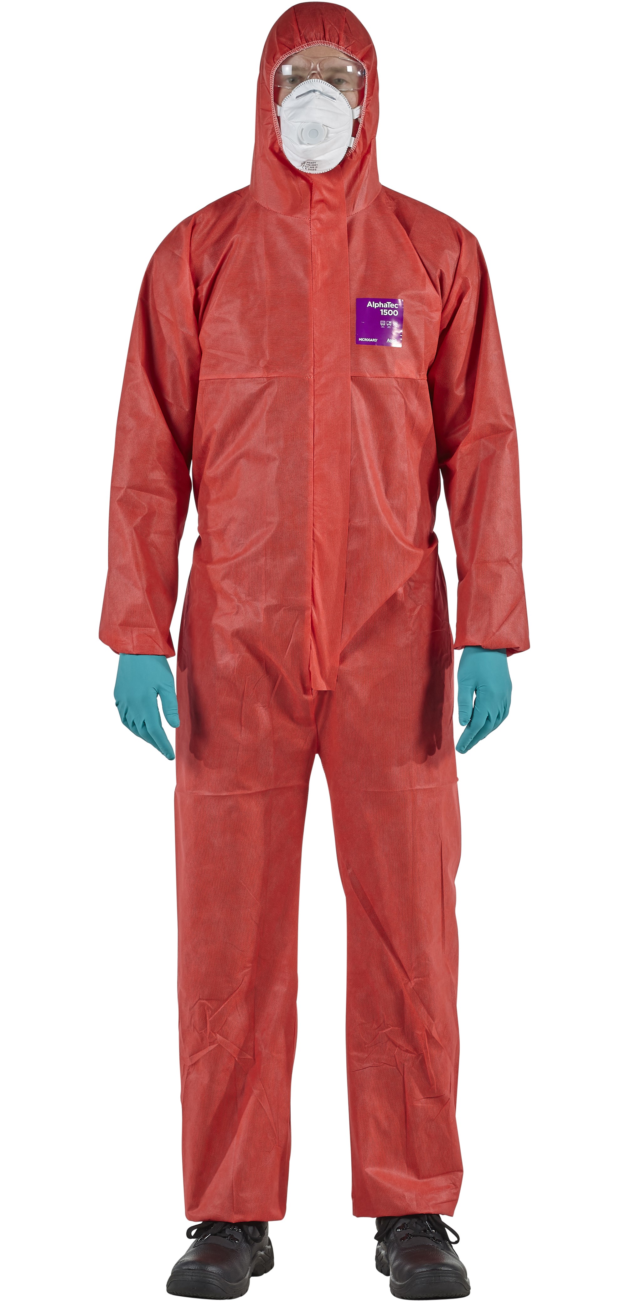 Microgard / AlphaTec 1500 Standard Overall with Hood Model 138 red