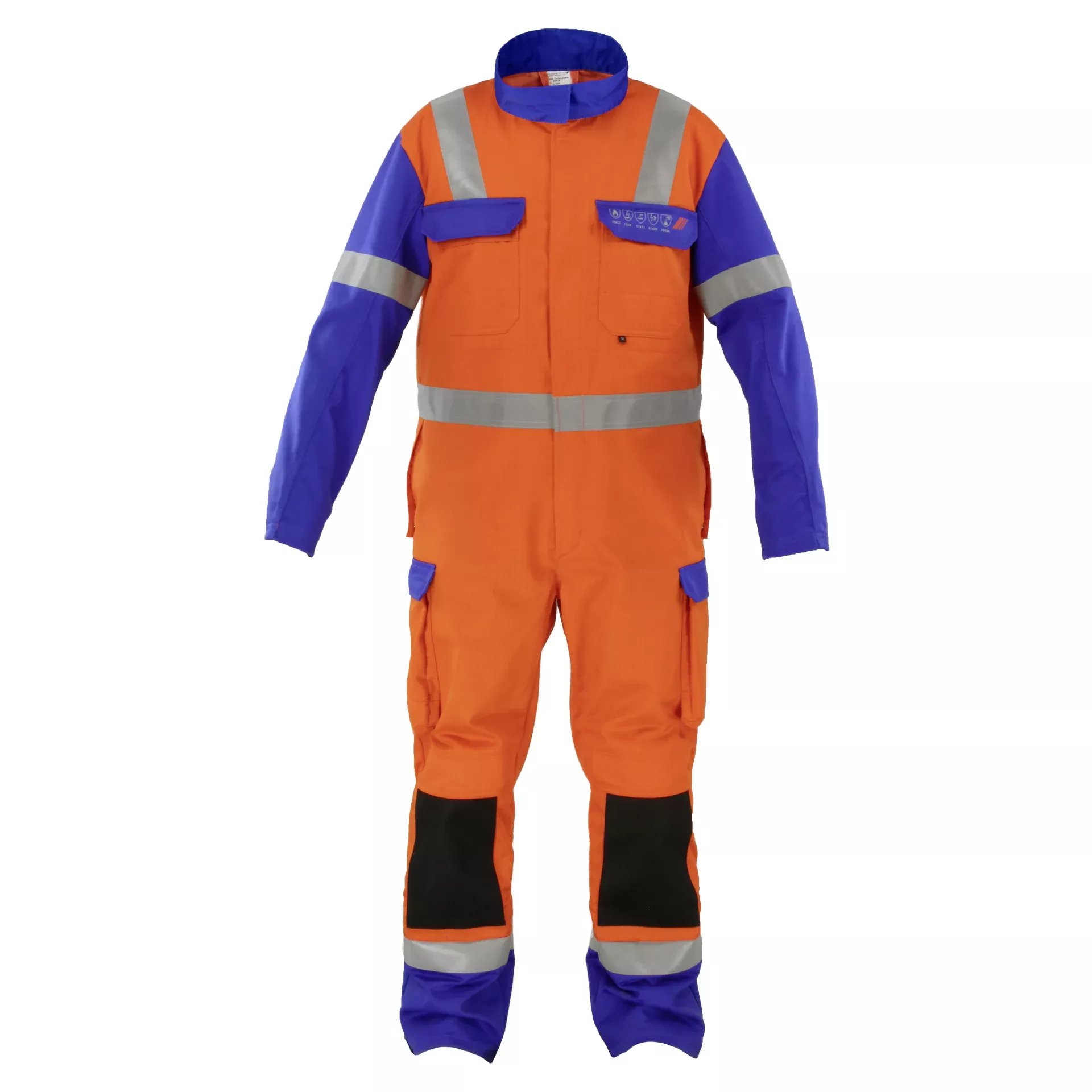 Asatex DA7525KO08P Multinorm Overalls orange-blue
