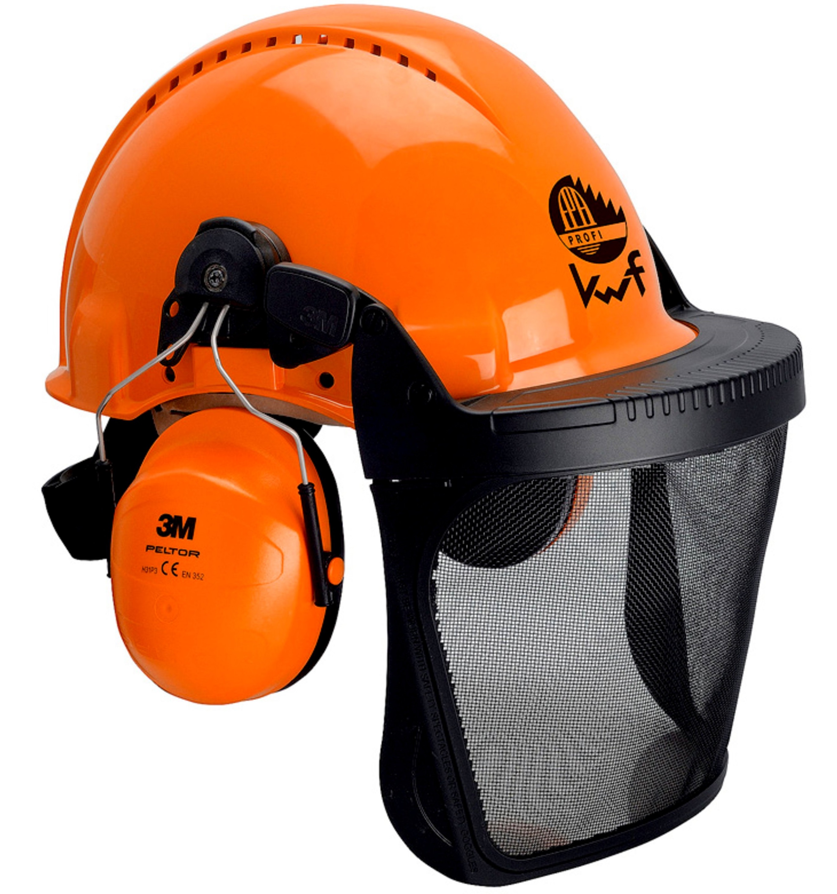 3M G3000 head protection combination 3MO315B in orange with H31P3E capsules + visor