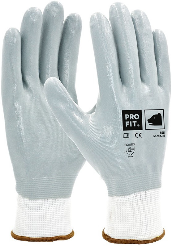 Pro-Fit 355 nitrile protective gloves fully coated