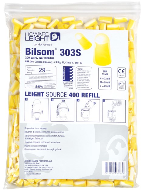 Howard Leight Bilsom 303S Hearing Protection Plug Refill for HL400