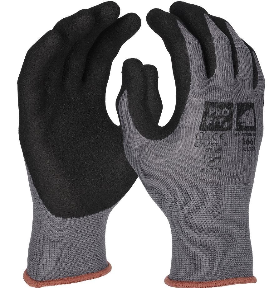 Pro-Fit 1661 Ultra Nitrile Protective Gloves Partially Coated