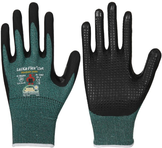 LeiKaFlex 1667 Cut nitrile cut protection gloves with knobs