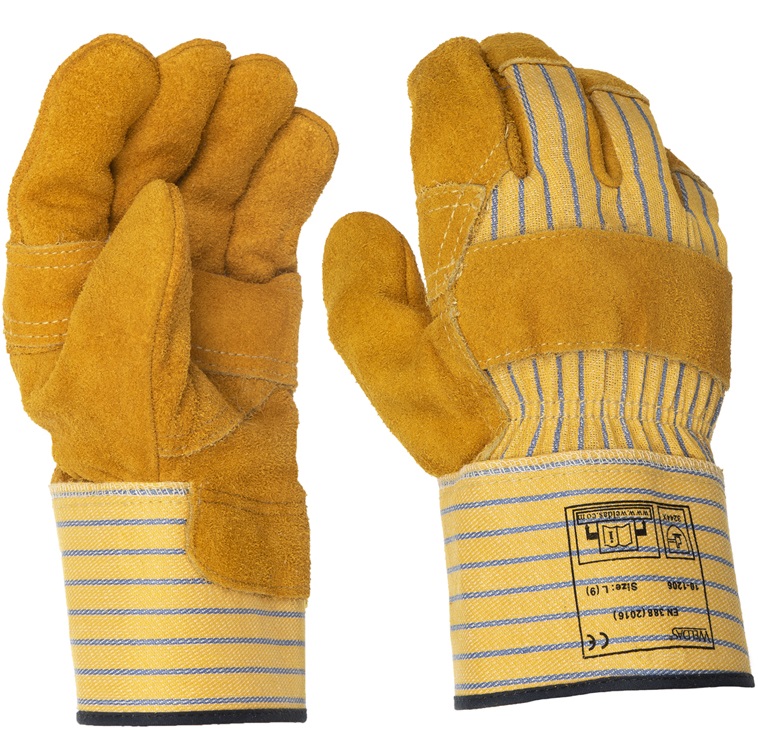 Weldas 10-1206 cowhide split leather protective gloves with cut protection