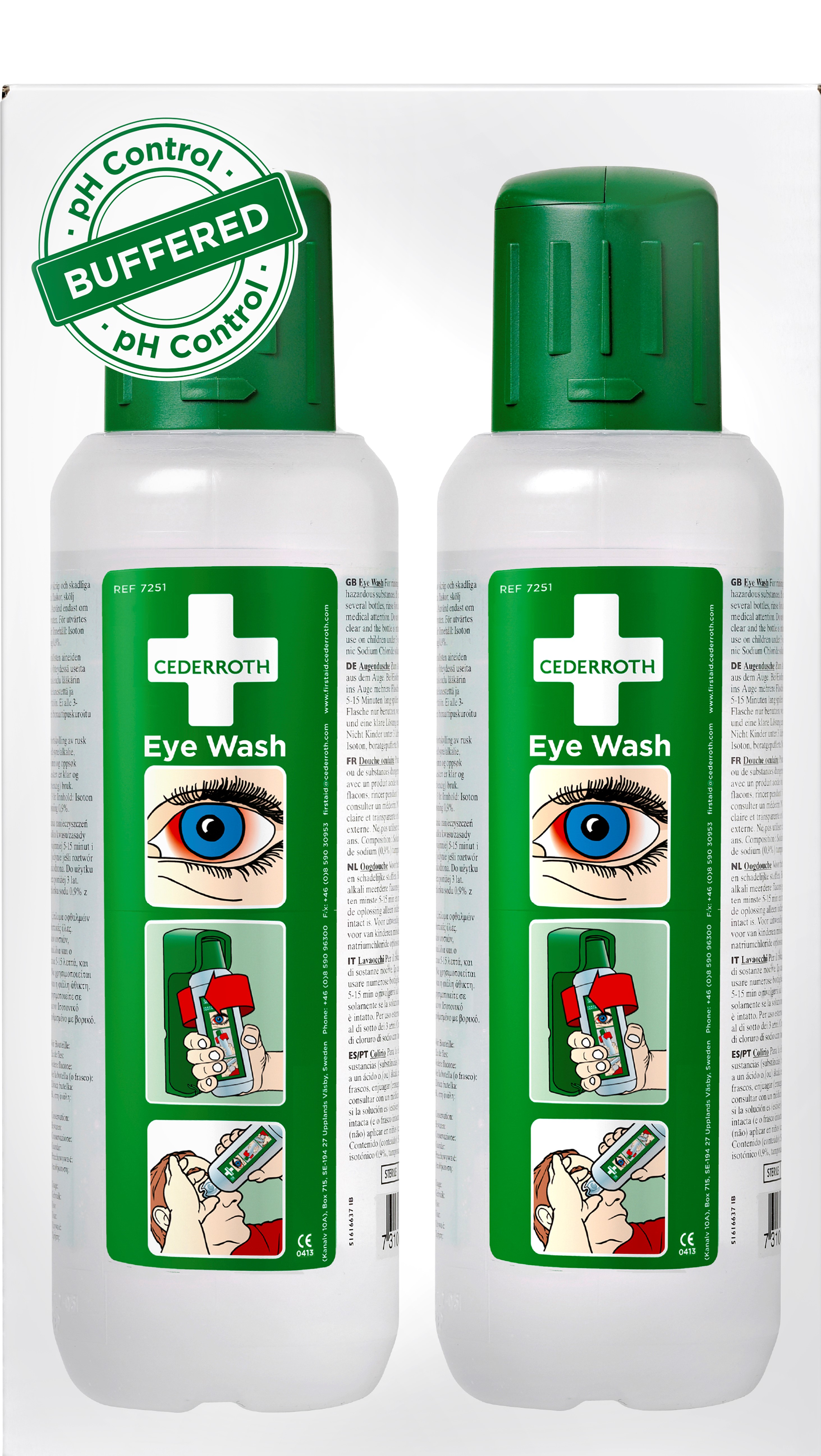 Cederroth 725200 Eyewash bottles 2 x 500 ml