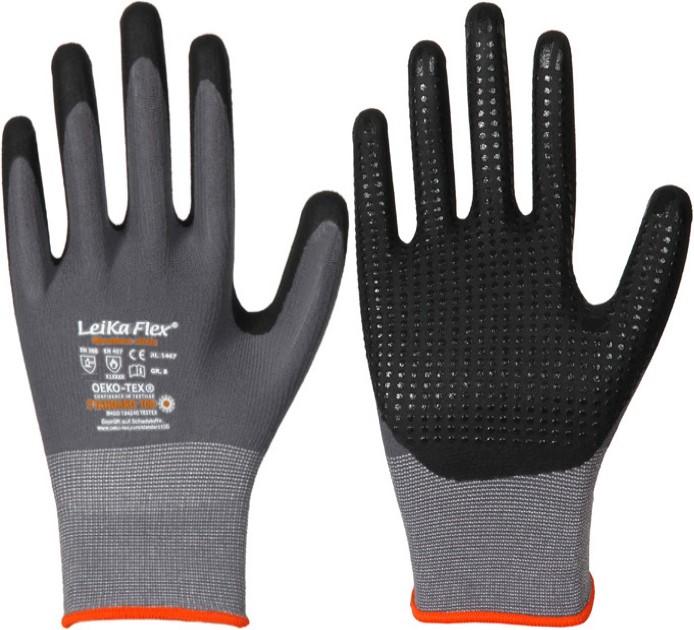LeiKaFlex 1467 nitrile protective gloves with knobs