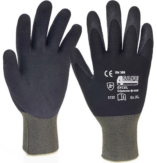 4Safe H508 Gripmaster protective gloves with latex coating