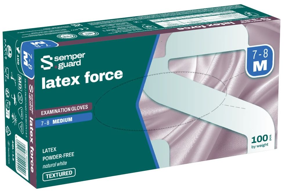 Semperguard 0443 Latex disposable gloves white