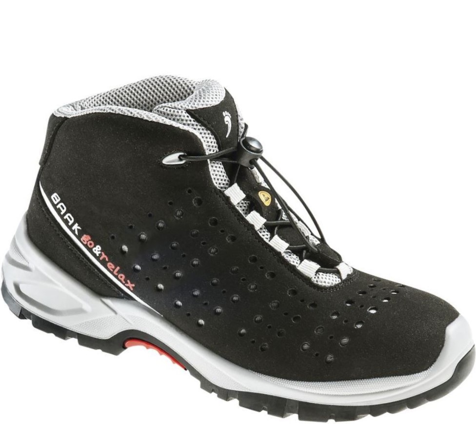 Baak 7337-N Hendrik lace-up boot S1P SRC ESD width 11 black-grey