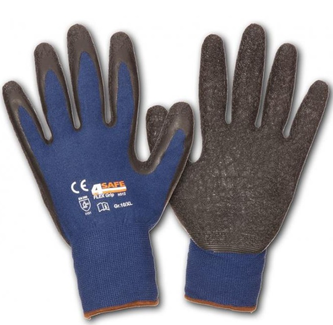 4Safe H512 FLEX Grip protective gloves with latex coating