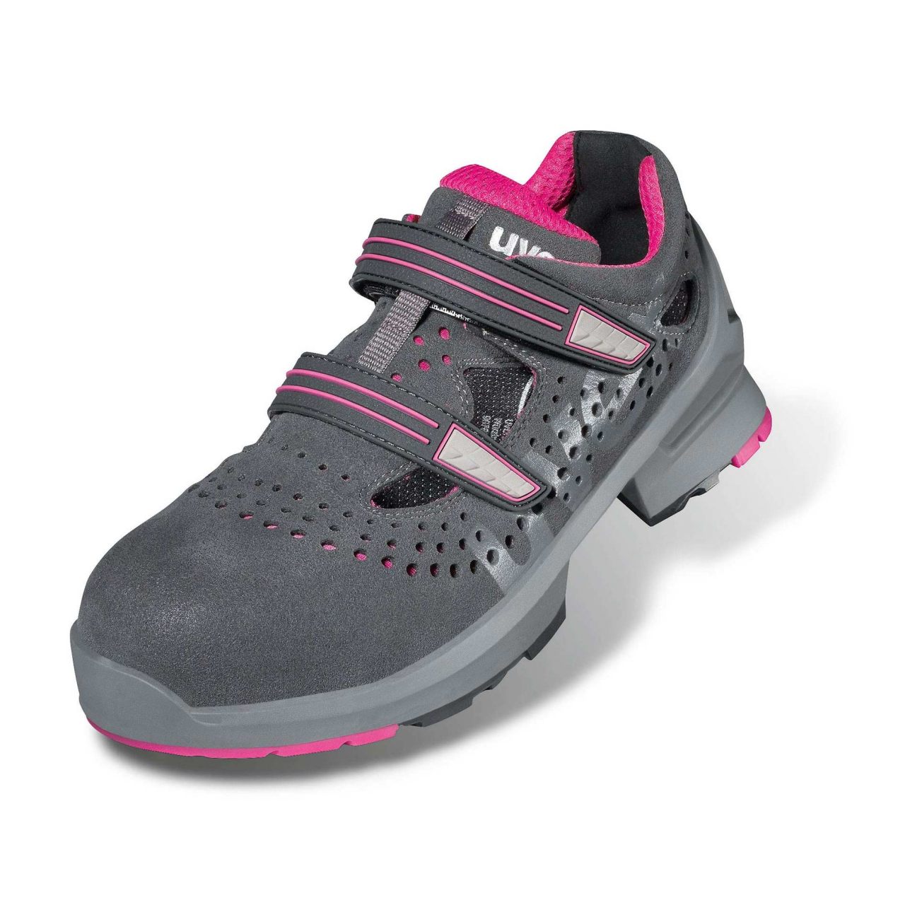 uvex 1 ladies 85608 sandals S1 SRC, width 11, grey/pink