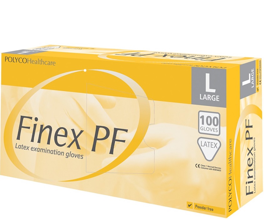 Polyco Finex PF - LPF100 Latex disposable gloves