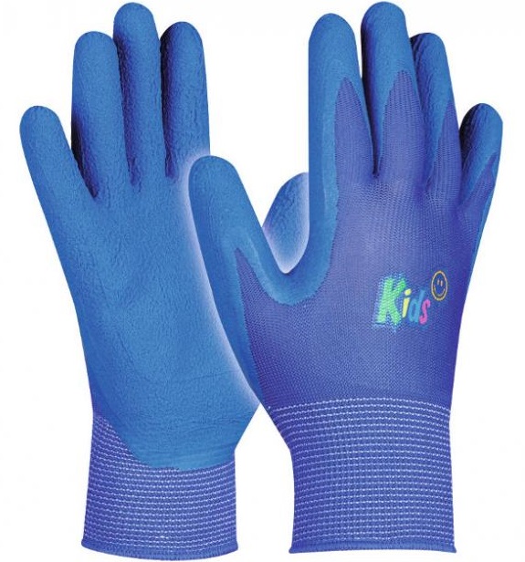 Gebol Kids Blue children's gloves with latex foam coating