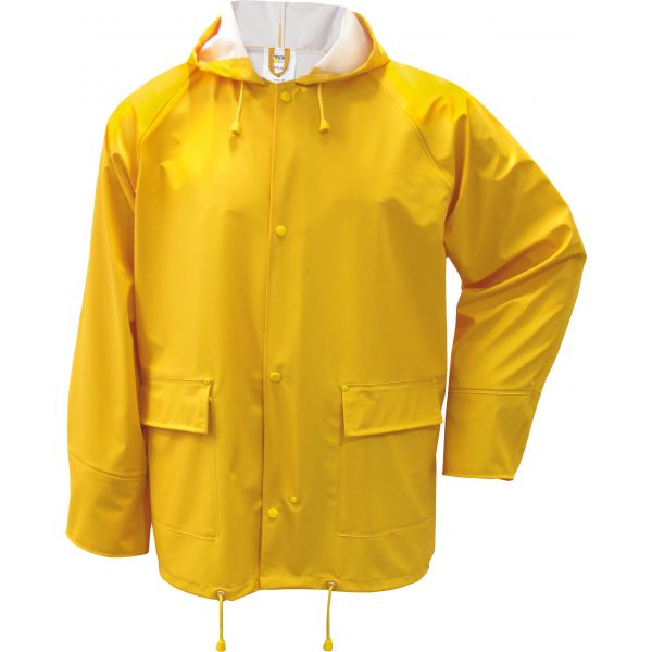 PU stretch rain jacket yellow