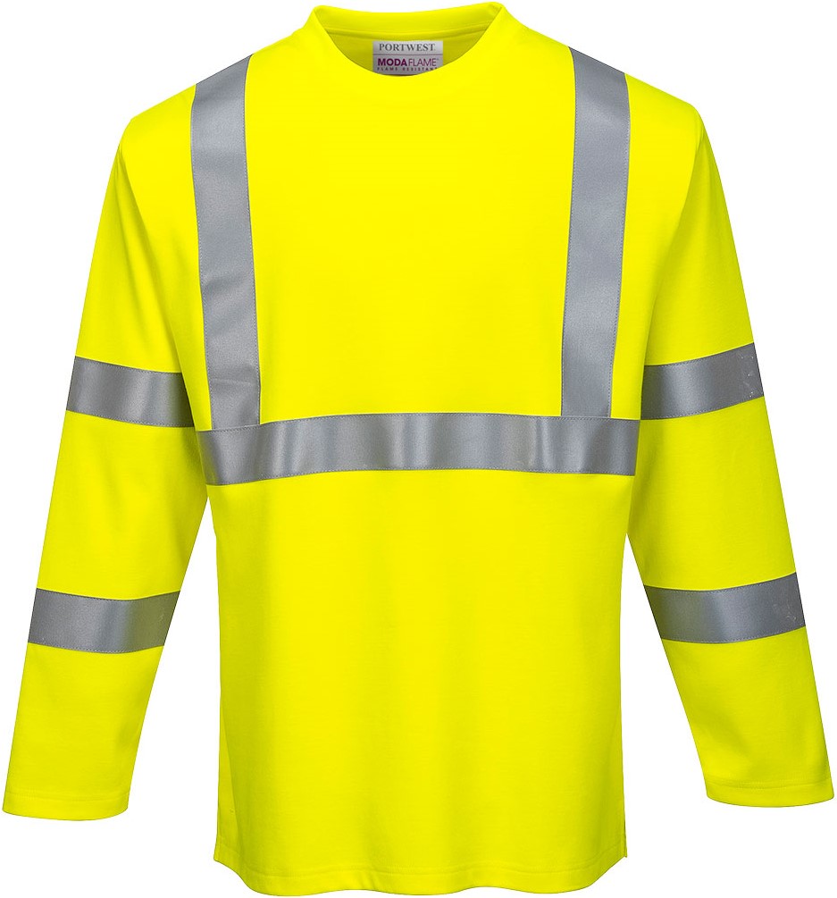Portwest FR96 flame retardant long sleeve warning protection T-shirt