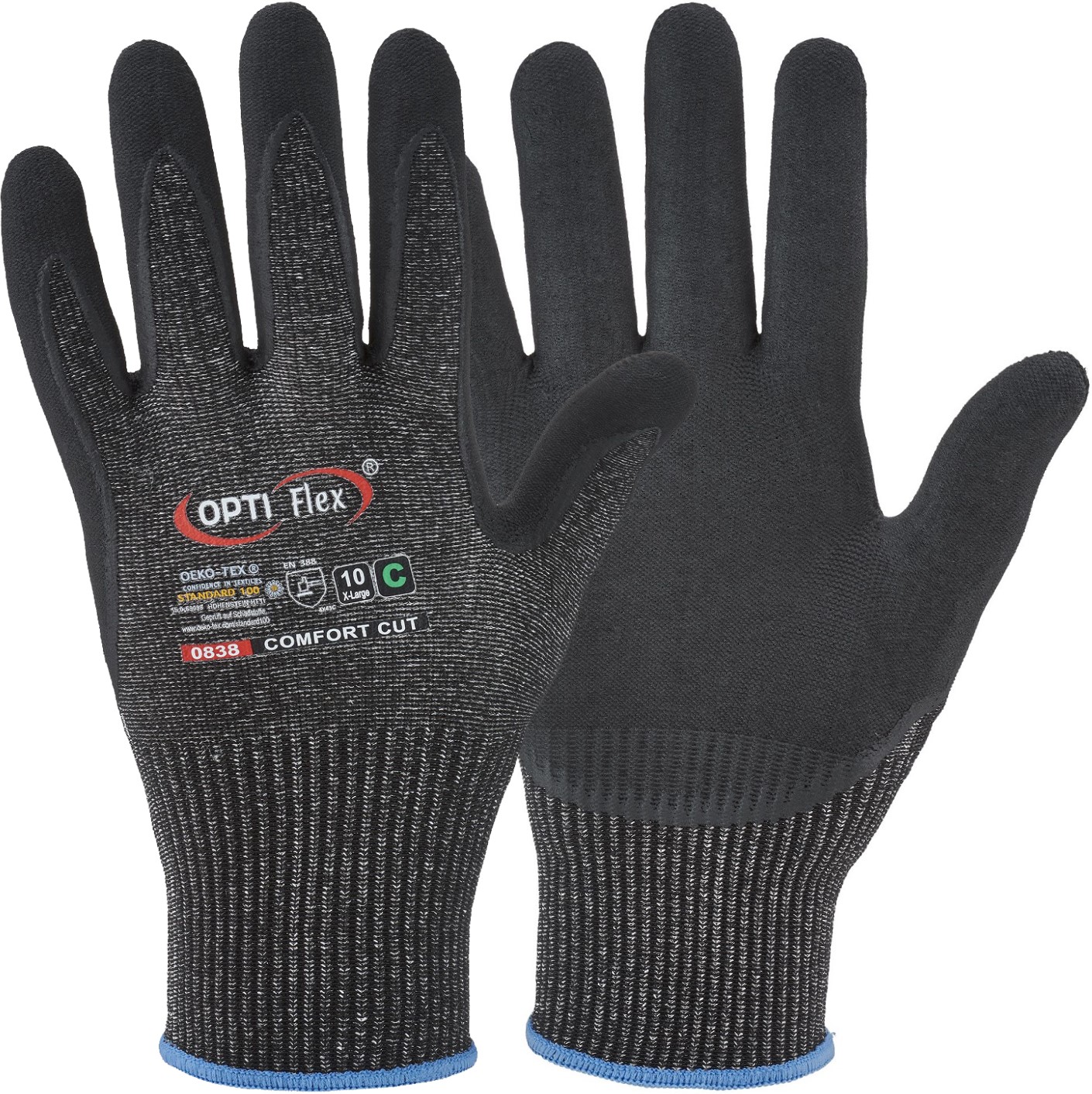 OPTI Flex 0838 Comfort Cut cut protection gloves nitrile PU