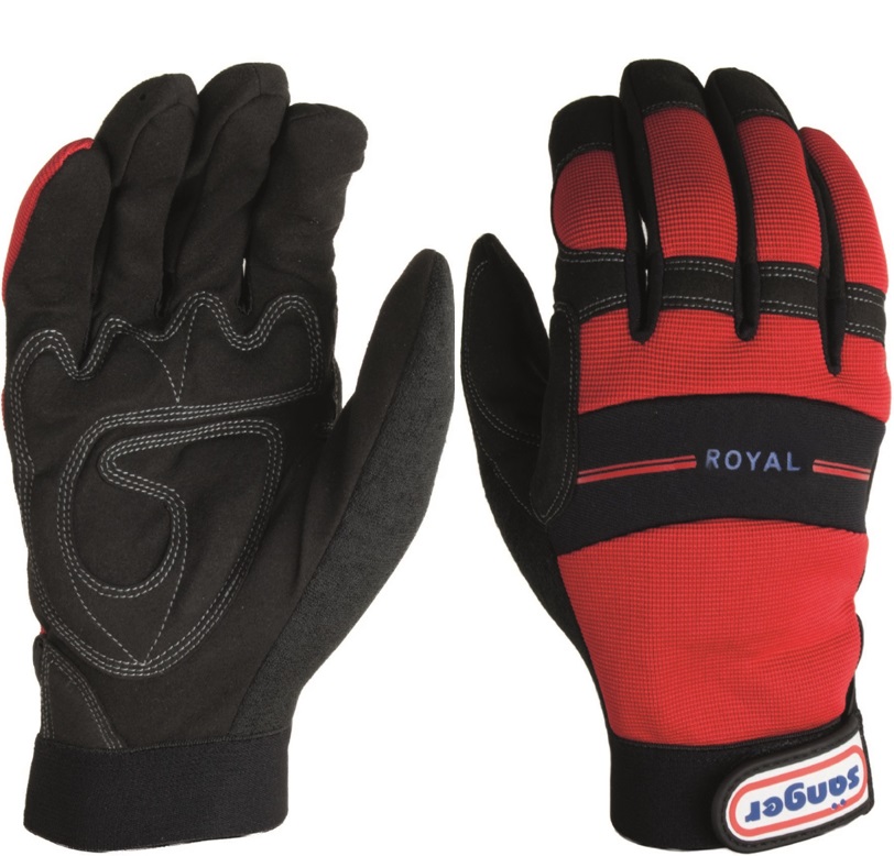 Royal synthetic leather protective gloves for mechanics