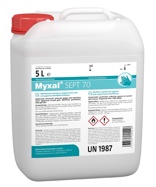 Greven Hand disinfectant Myxal Sept 70 5 litre canister