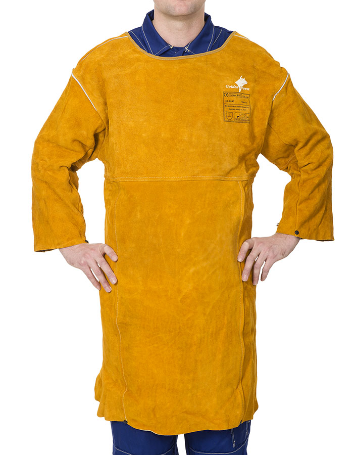 Weldas Golden Brown 44-2847 Cow Split Leather Welding Protection Shoulder Apron