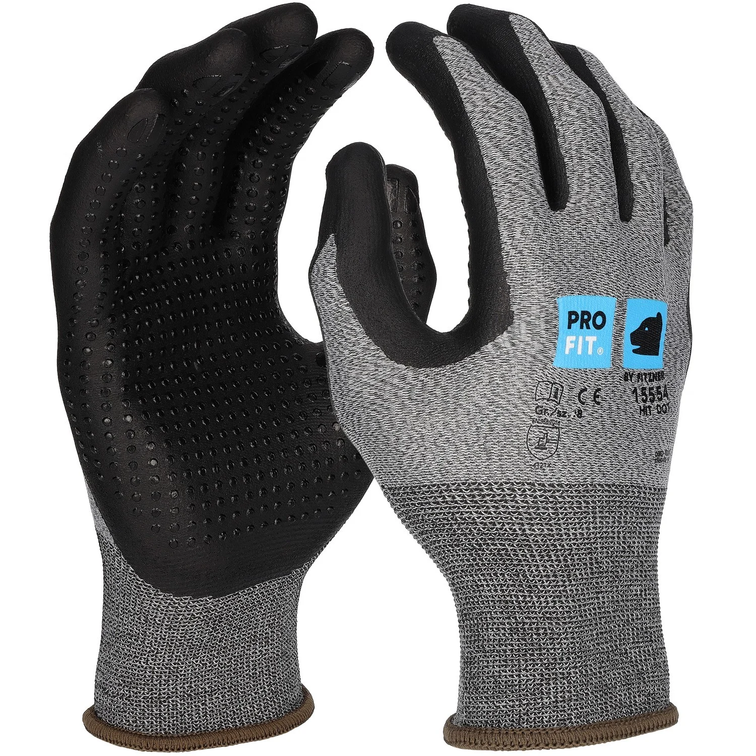 Pro-Fit 15554 Hit dot nitrile foam protective gloves with studs