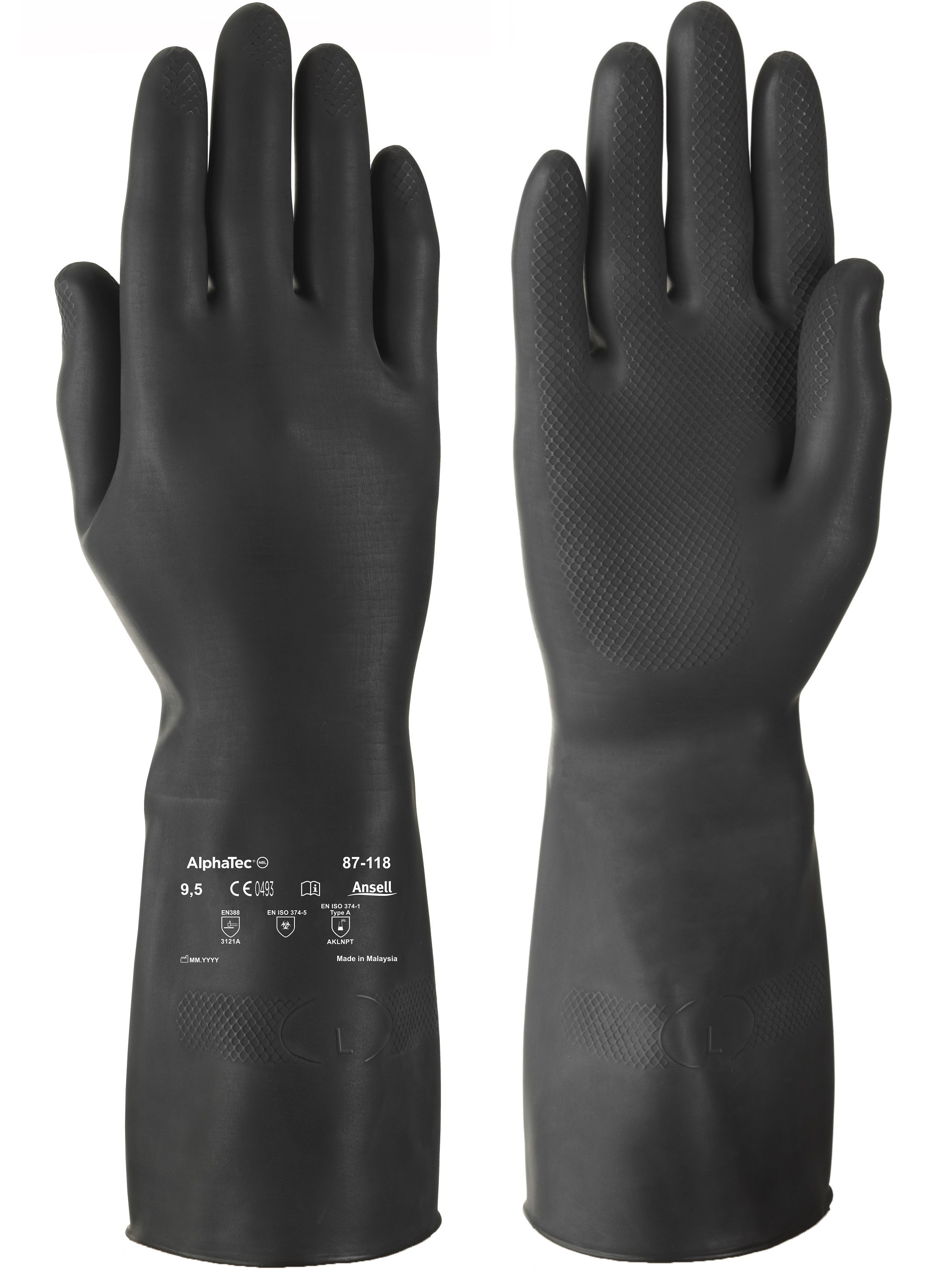 Ansell AlphaTec 87-118 Chemical gloves black in Online-Shop