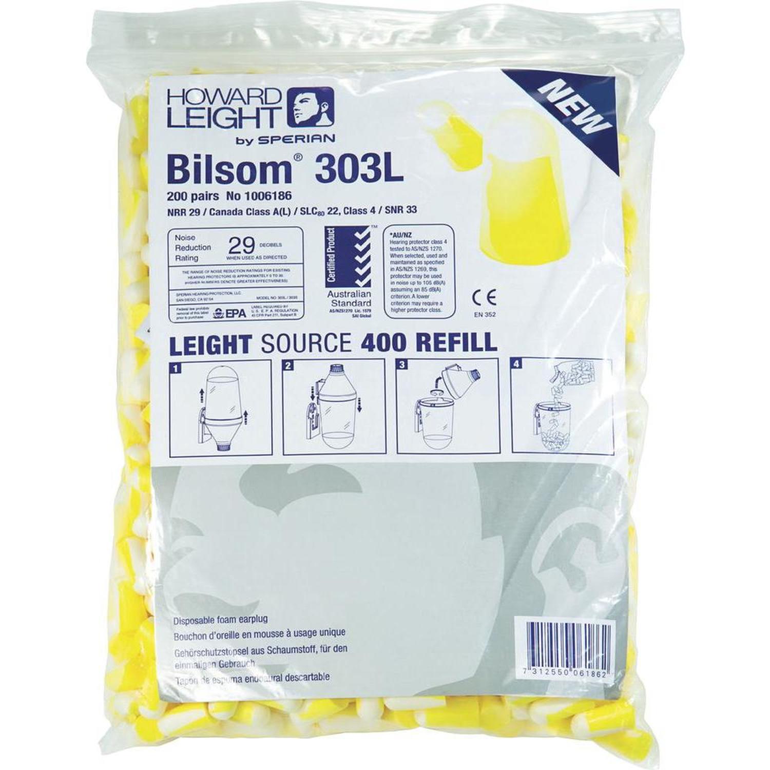 Howard Leight Bilsom 303L Hearing Protection Plug Refill for HL400