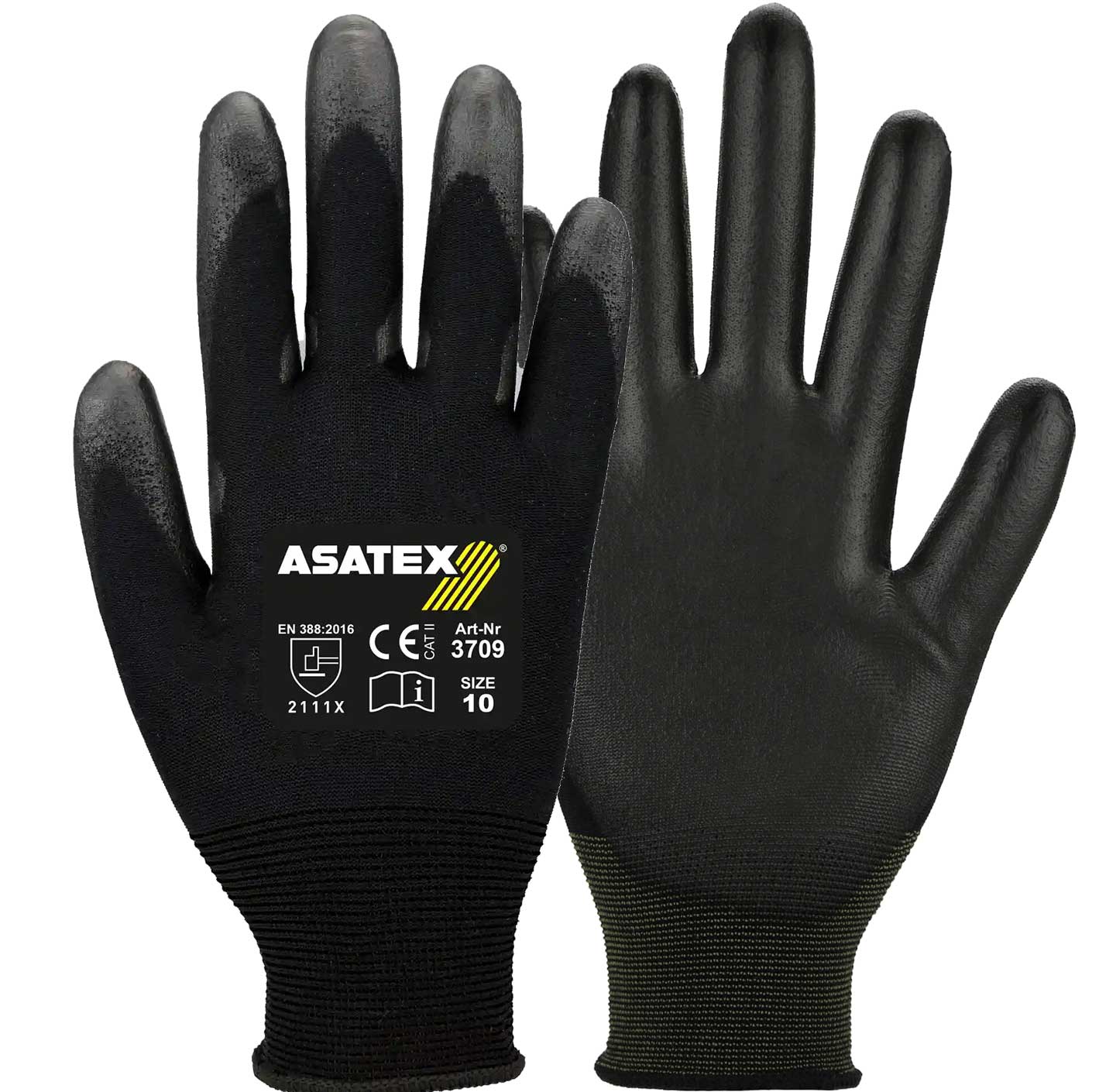 3709 Protective gloves with soft PU coating