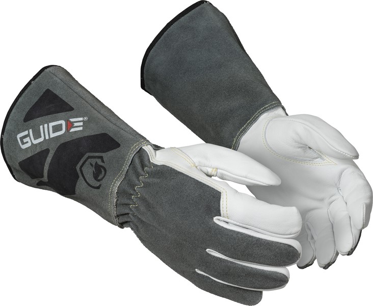 Guide 1275 goat / cow split leather welding gloves 