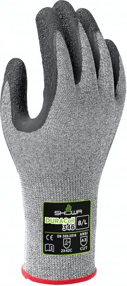 SHOWA 346 Duracoil latex cut protection gloves level C