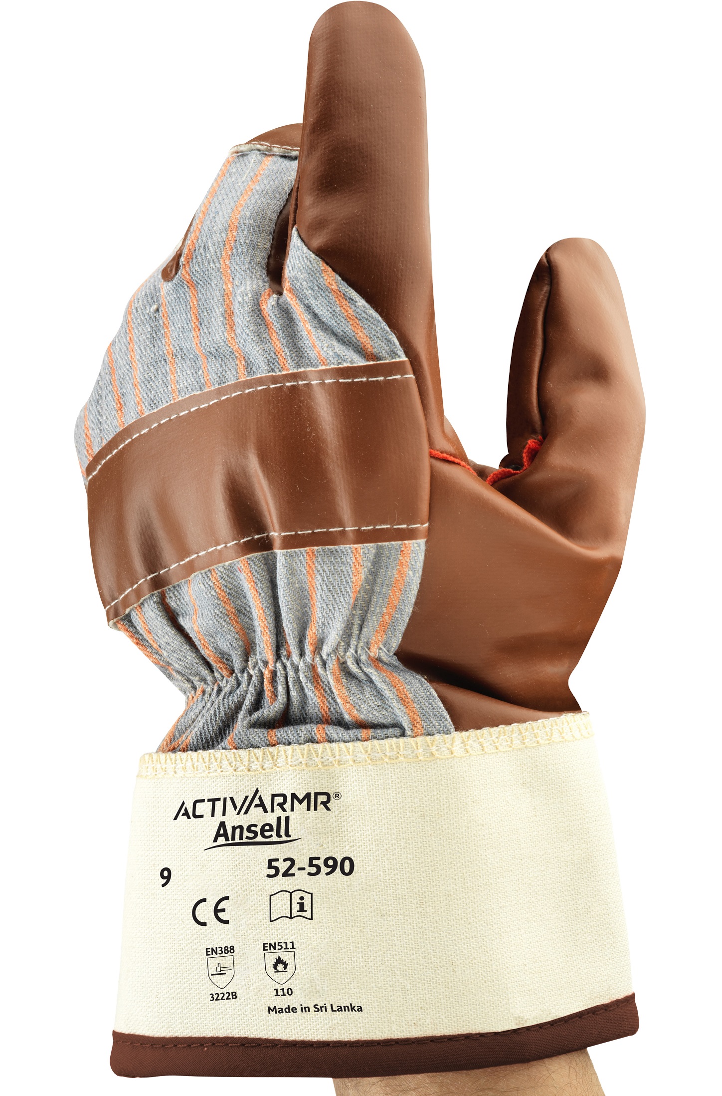 Ansell ActivArmr 52-590 Winter Nitrile Cut Protection Gloves Level B